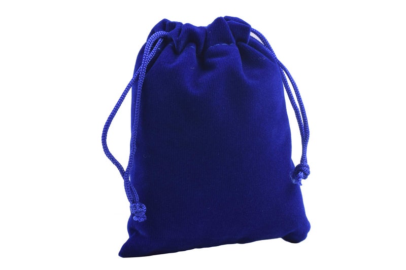 Sansam 50pcs Small Royal Blue Drawstrings Velvet Bags for Jewelry, Gift, Wedding Favors, Candy Bags, Party Favors, 4.0x4.8'' - Image 2